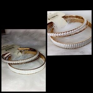 2 Gold and Pearl Bracelet Sets